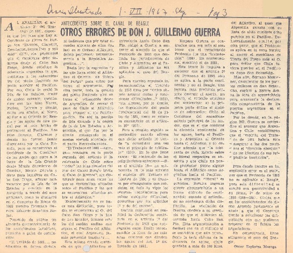 Otros errores de don J. Guillermo Guerra