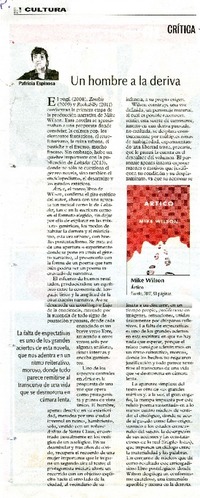 Un hombre a la deriva  [artículo] Patricia Espinosa.