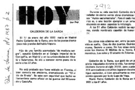 Calderón de la Barca  [artículo]Fap.