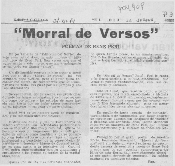 Morral de versos"
