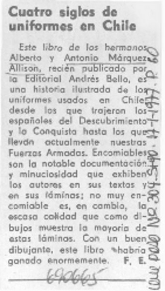 Cuatro siglos de uniformes en Chile