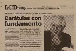 Carátulas con fundamento  [artículo]Francia Fernández.