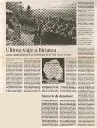 Íltimo viaje a Biriatou  [artículo] Elsa Fernández Santos.