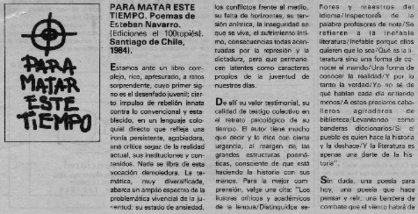 Para matar este tiempo