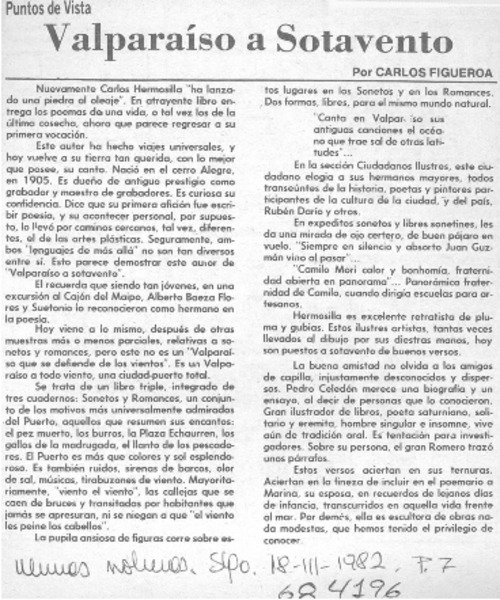 Valparaíso a sotavento