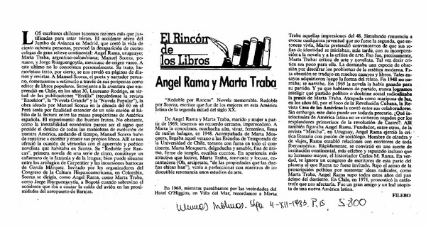 Angel Rama y Marta Traba