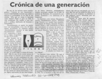 Crónica de una generación  [artículo] Filebo.