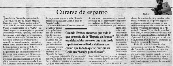 Curarse de espanto