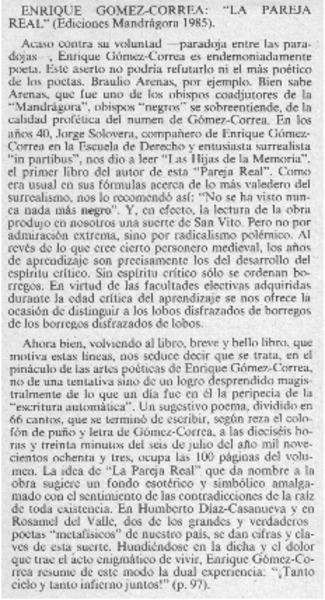Enrique Gómez-Correa: "La Pareja Real"