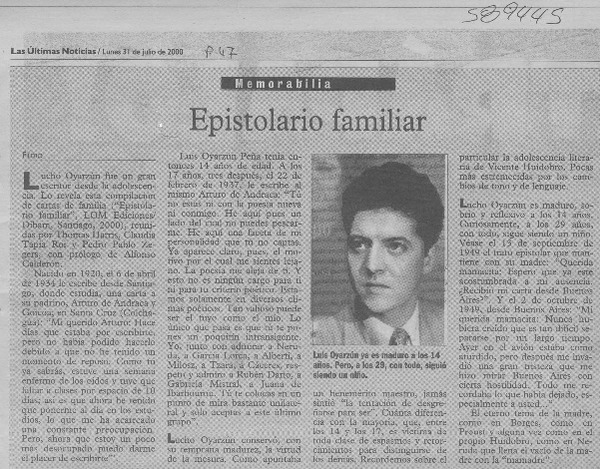 Epistolario familiar  [artículo] Filebo