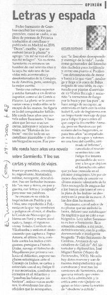 Letras y espada