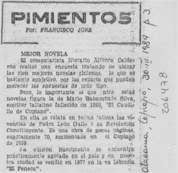 Mejor novela