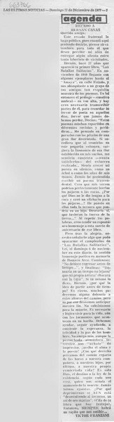 Recado a Hernán Cañas