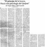 "El príncipe de la locura, hacia una psicología del Quijote"