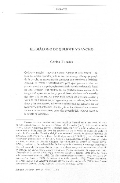 El diálogo de Quijote y Sancho