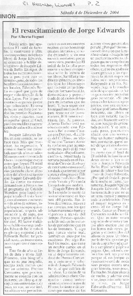 El resucitamiento de Jorge Edwards.