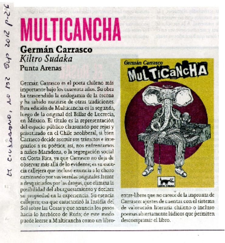 Multicancha  [artículo] Cristóbal Gaete