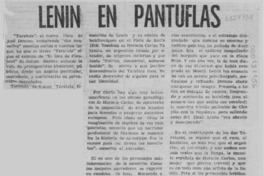 Lenin en pantuflas  [artículo] David Gallagher.
