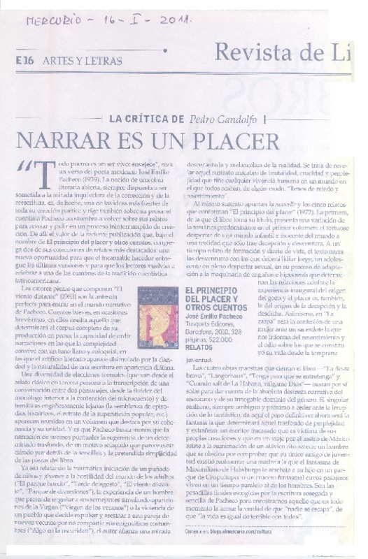 Narrar es un placer