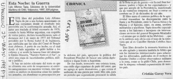 Esta noche, la guerra