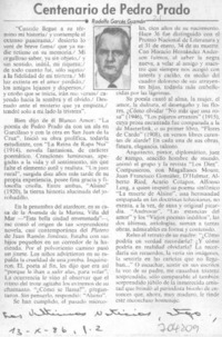 Centenario de Pedro Prado