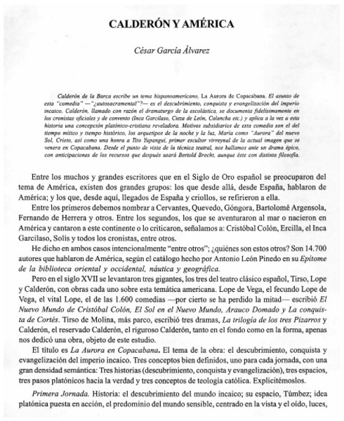 Claderón y América