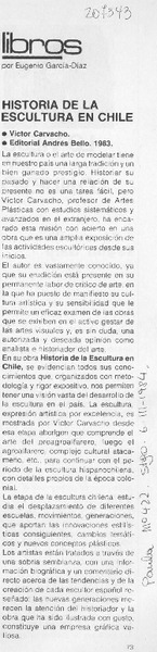 "Historia de la escultura en Chile"