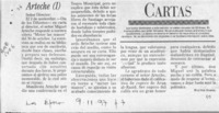 Arteche (I)  [artículo] Walter Garib.