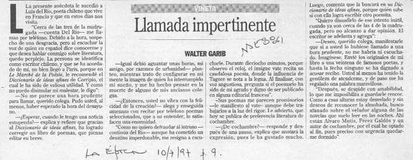 Llamada impertinente