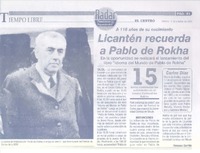 Licantén recuerda a Pablo de Rokha