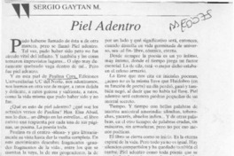 Piel adentro  [artículo] Sergio Gaytán M.
