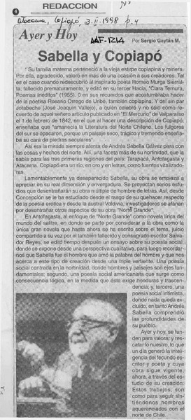 Sabella y Copiapó