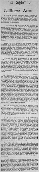 El Siglo y Guillermo Atías
