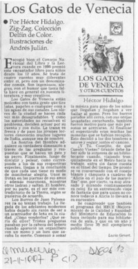 Los gatos de Venecia  [artículo] Lucía Gevert.