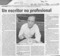 Un escritor no profesional  [artículo].