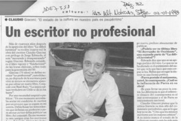 Un escritor no profesional  [artículo].