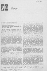Jaque al subdesarrollo