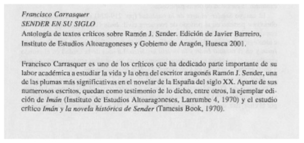 Sender en un siglo