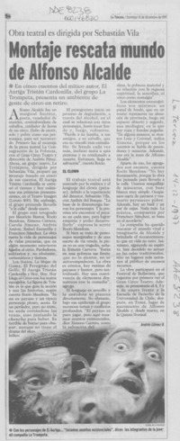Montaje rescata mundo de Alfonso Alcalde