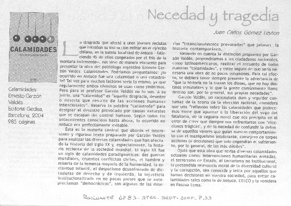 Necedad y tragedia.