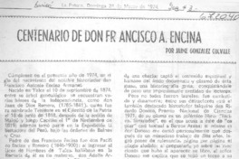 Centenario de don Francisco A. Encina