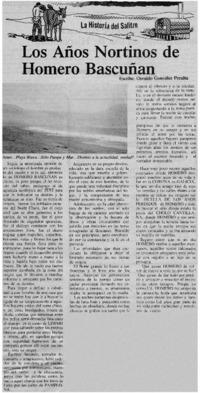 Los años nortinos de Homero Bascuñan