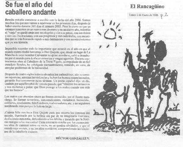 Se fue el año del caballero andante