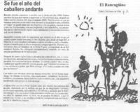 Se fue el año del caballero andante