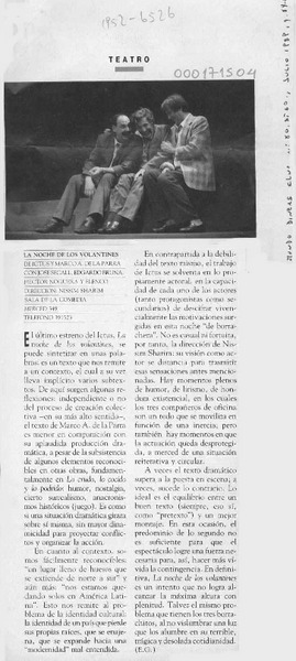 La noche de los volantines  [artículo] E. G.
