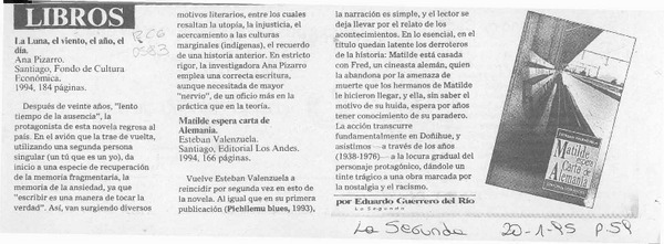 Libros  [artículo] Eduardo Guerrero del Río.