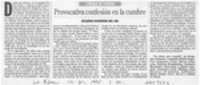 Provocativa confesión en la cumbre  [artículo] Eduardo Guerrero del Río.