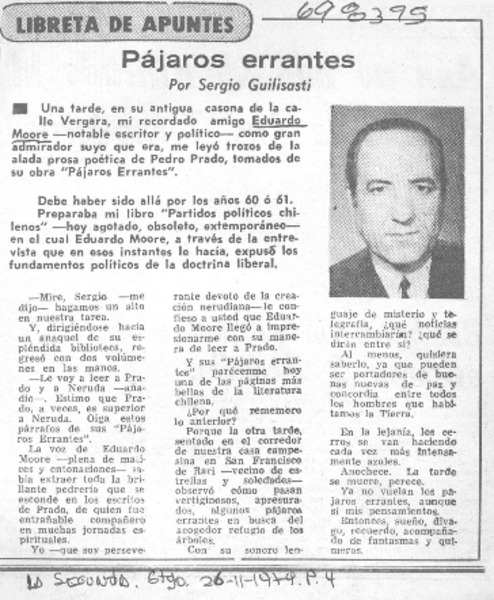 Pájaros errantes