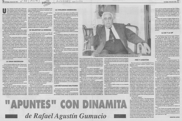 "Apuntes" con dinamita