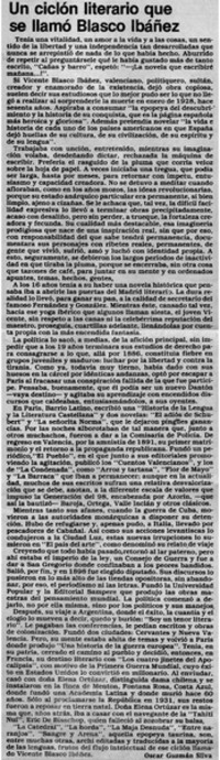 Un ciclón literario que se llamó Blasco Ibáñez